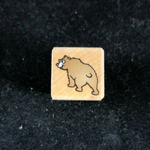 Small Mini BROWN BEAR Woodblock Rubber Stamp by Hero Arts 0.75" Square - $4.75