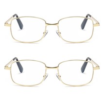 An item in the Health & Beauty category: 2 PK Mens Womens Metal Frame Clear Lens Reading Glasses Fashion Classic Readers
