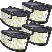 Solar Motion Sensor Step Lights 120 Leds w/ Lights Reflector Waterproof 4 Pack - £26.70 GBP+