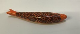 VINTAGE Oriental Orange  Magnetic Ceramic FISH  Paper Clip Holder - $17.51