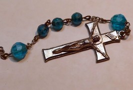 Metal Crucifix Cross Pendant Charm - ITALY vintage 1.5" long Catholic - $17.16