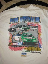 Vintage Pure Adrenaline Racing T Shirt XL White MBNA Motorsport Nascar Tee - $18.95