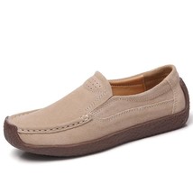 Casual sneakers women shoes new genuine leather comfortable slip-on flats female - £31.30 GBP