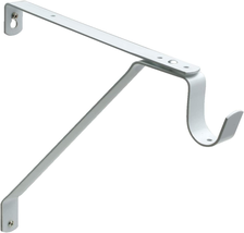 Heavy Duty Adjustable Shelf Rod Support Bracket (White) - £16.40 GBP