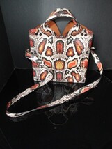 Elena Ghisellini Globe M Spotted Python Printed Bag NWTS image 11