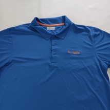 Columbia PFG Polo Shirt Men’s Sz Large Blue Collared Performance Stretch FM6138 image 10