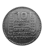  10 francs Turin Argent 1932 - $230.06 MXN