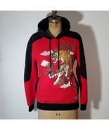 Koodoo Playground New York Sweatshirt Embroidered Tiger Pockets Red Blac... - £38.38 GBP