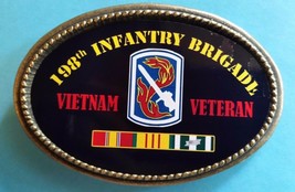 Vietnam Veteran 198th Infantry Brigade Epoxy Belt Buckle - New - £13.14 GBP