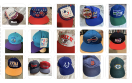 Lot of 14 Vintage Sports Snapback Hats (Some w/ Tags) 90s Football Baseball - £159.81 GBP