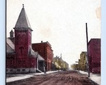 State Street View M E Church Albany IN Indiana Hand Colored UNP DB Postc... - $19.75