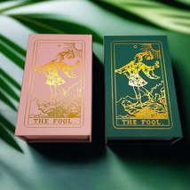 Pink &amp; Green Gold Foil Tarot Cards Deck In Premium Gift Boxes + English ... - £33.20 GBP+