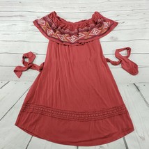 Artesia Dress Size Medium Off Shoulder Sleeveless Southwest Embroidery Used - $37.61
