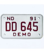 1991 United States North Dakota DEMO Special License Plate DD 645 - $20.35 CAD