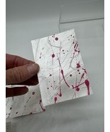 ACEO Pearl Splatter 5/9 Abstract Pink Drip Mini Art Card Painting Collec... - $61.75 MXN