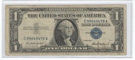 1957 $1 Dollar Silver Certificate Note - Blue Seal - Circulated - £7.21 GBP