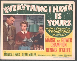 Everything I Have is Yours 11x14 Lobby Card #8 Dennis O&#39;Keefe Marge and Gower... - £18.96 GBP