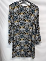 H&amp;M Shift Dress Light Rayon Long Sleeve Tropical Floral 2 - £18.69 GBP