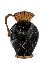 Raymond Waites Global Pitcher Vase black white dots African Theme Home Decor - £21.98 GBP