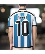 Argentina Messi #10 Soccer Men&#39;s Polo Shirt 2023 FIFA Women&#39;s World Cup - $54.69 CAD+