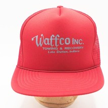 Vintage Waffco Towing &amp; Recovery Adjustable Mesh Snapback Trucker Hat - £35.53 GBP