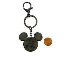 Disney Disneyland Keychain Vintage Mickey Mouse Ears Pewter 1 5/8" in Height - $14.65