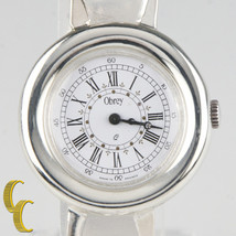 Obrey Solid Silver Women&#39;s Quartz Round Watch w/ Silver Link Band - £1,028.76 GBP