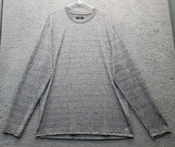 Alfani Shirt Top Womens XL Gray Textured Stretch Long Sleeve Crew Neck P... - £15.13 GBP