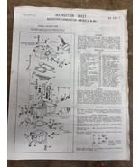 1975 Rochester Carburetor Model Models M-MV Instruction Sheet 50-358-7 - €5,96 EUR