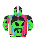 Seventies Style Alien AOP Unisex Pullover Hoodie - $137.63+