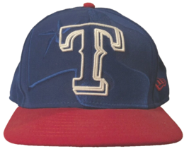 Texas Rangers MLB Logo Red Blue Baseball Wool Fitted Stitched Hat Cap 7 7/8 - $24.71