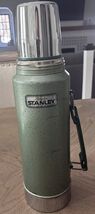 Vintage 70s Aladdin Stanley A-944DH Thermos 1 Quart Green Hammertone USA - $18.81