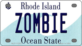 Zombie Rhode Island Novelty Mini Metal License Plate Tag - £11.95 GBP