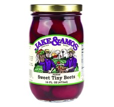 Jake &amp; Amos Jarred Pickled Sweet Tiny Beets, 2-Pack 16 oz. Jars - £21.66 GBP