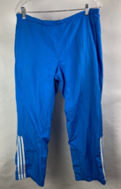 Adidas Mens L Vintage Vibrant Blue Sweat Pants w/ White Stripes, Lined Y2K Retro - £23.86 GBP