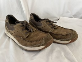 Clarks Tan Allston Edge Lace Up Shoes Size 11 Medium NUBUCK OLIVE - $20.00