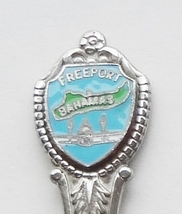 Collector Souvenir Spoon Bahamas Freeport Map El Casino Cloisonne Emblem - £7.96 GBP