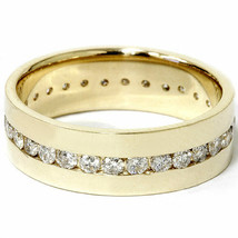 1 1/4ct Mens Diamond Channel Set Eternity Ring 14K Yellow Gold - $1,599.00