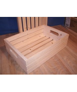 18&quot; X 5 1/4&quot;  high unfinished wooden crate, wood crate, storage crate,  - $16.50