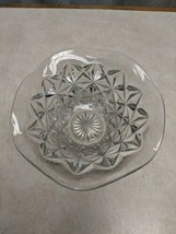 Vintage Pressed Clear Glass Scalloped Vegetable Bowl - £11.82 GBP