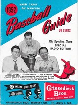 1952 Baseball Guide Sporting News Radio Edition St. Louis Cardinals Harry Caray - £17.56 GBP