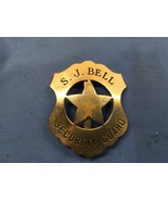 S.J. BELL SECURITY GUARD BADGE - $102.86 CAD