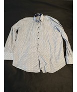 Christian Lacroix Dress Shirt L 16.5 Modern Fit Long Sleeve Patterned Wh... - $32.92 CAD