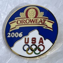 Oroweat 2006 Torino Olympics Logo USA Olympic Skiing Rings Lapel Hat Pin - £6.24 GBP