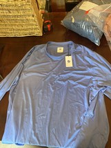 Nepallo Size mens 3XL cool water blue long sleeve shirt - $34.65