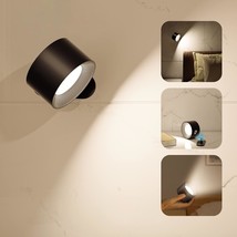 Led Wall Sconce, Wall Mounted Lamp With Rechargeable Battery Operated Usb Port 3 - £30.68 GBP