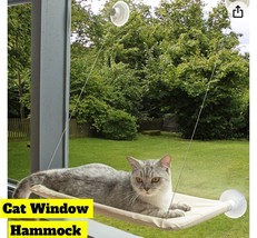 Cat Bed, Window Hammock / Perch, Raised Resting Post for Large &amp; Small Cats - £9.40 GBP