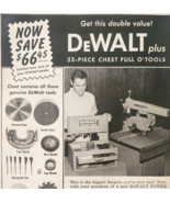 1961 DeWalt 33 pc Tool Chest Advertisement Tools Construction Building D... - $368.75 MXN