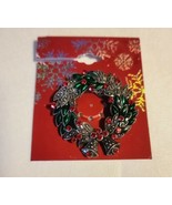 Kohl&#39;s Wreath Brooch New Green Silver Bells Holly Berries NEW - £8.40 GBP