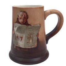 Antique Vintage Porcelain Monk Friar Newspaper Art Pottery Mug Early 20t... - £10.94 GBP